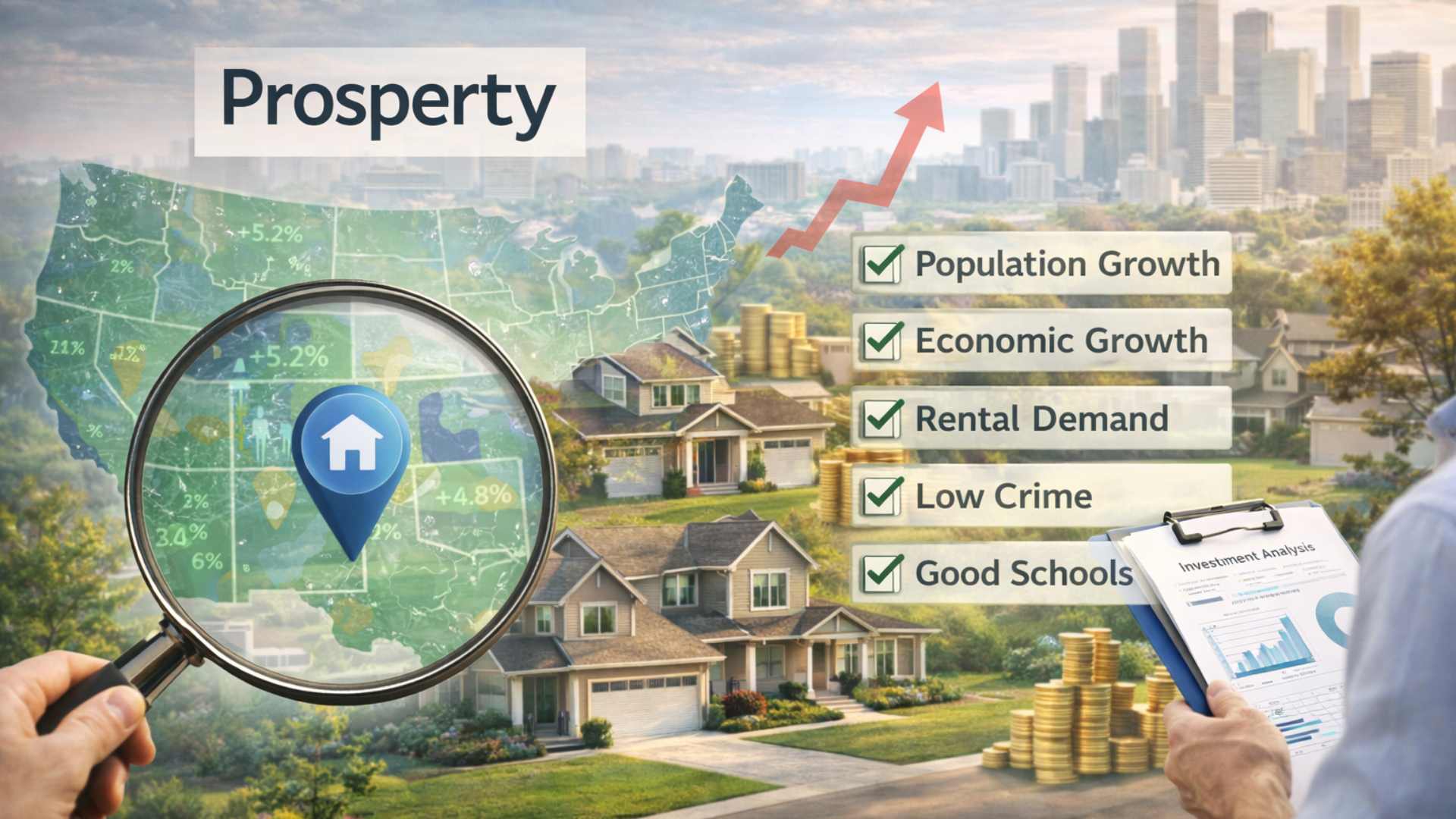 איך Prosperty בוחרת אזורי השקעה בארצות הברית